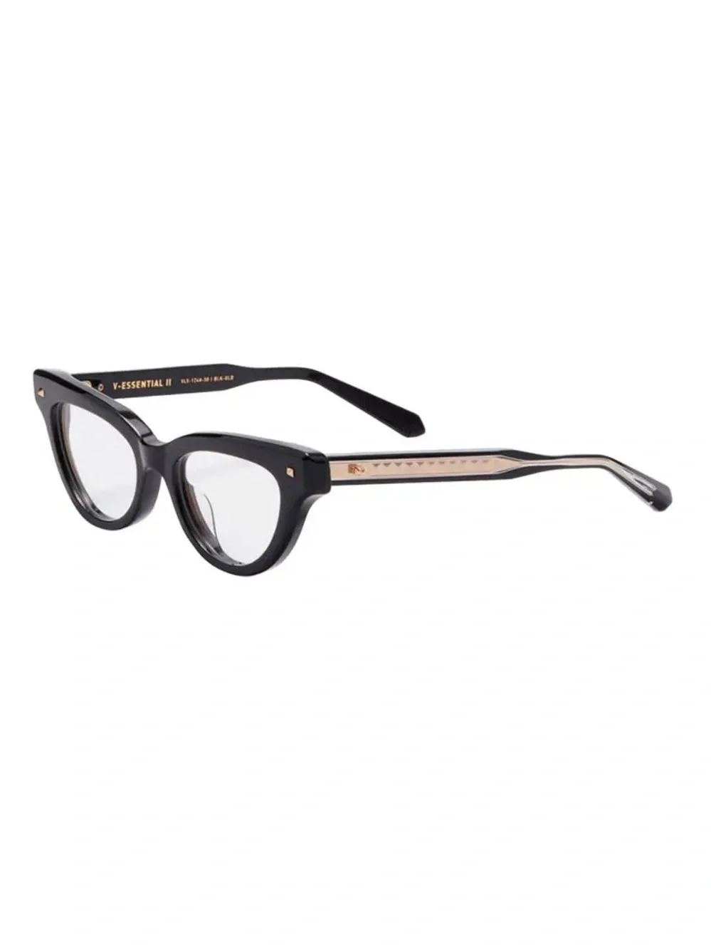 New Valentino Eyeglasses V-ESSENTIAL II VLX-124A Shiny Black 50mm NWT